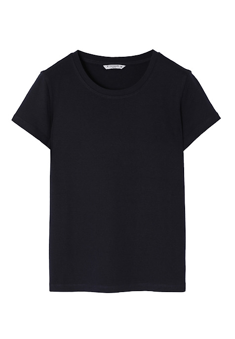 COTTON SHORT SLEEVE T-SHIRT — KIRI NAVY BLUE 2