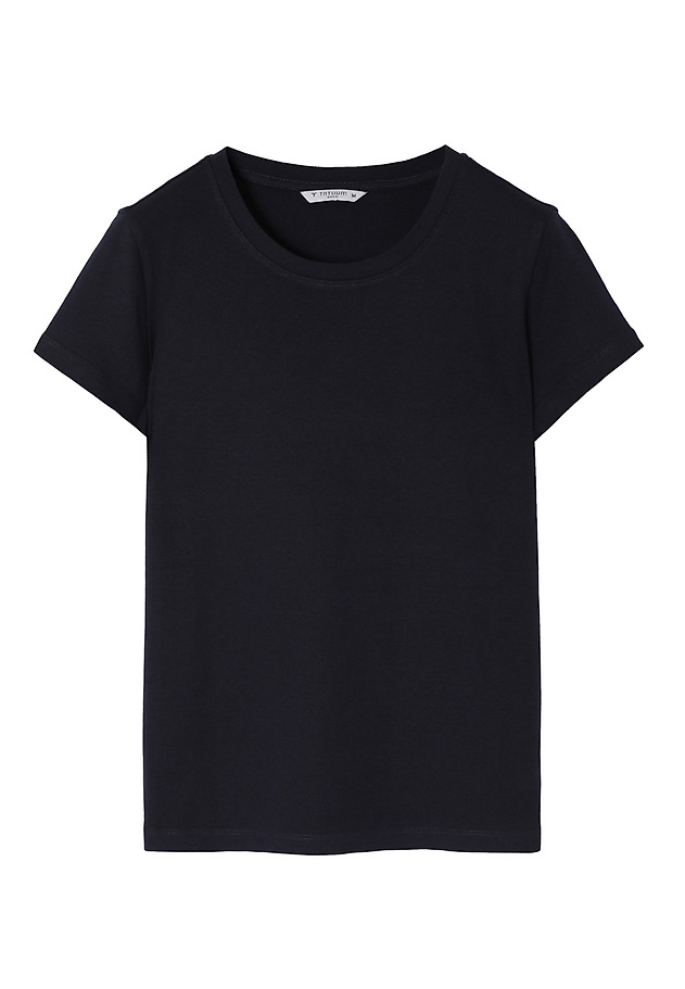COTTON SHORT SLEEVE T-SHIRT — KIRI COTTON SHORT SLEEVE T-SHIRT — KIRI GRANATOWY 7