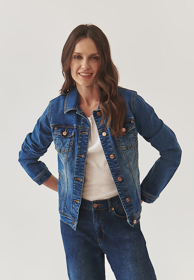 MODERN LADIES’ DENIM JACKET - BESKA MODERN LADIES’ DENIM JACKET - BESKA NIEBIESKI 5