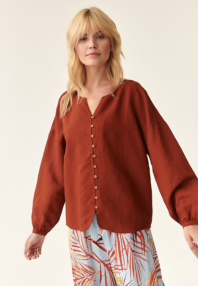 LADIES' LOOSE SHIRT SAMBA LADIES' LOOSE SHIRT SAMBA POMARAŃCZOWY 3