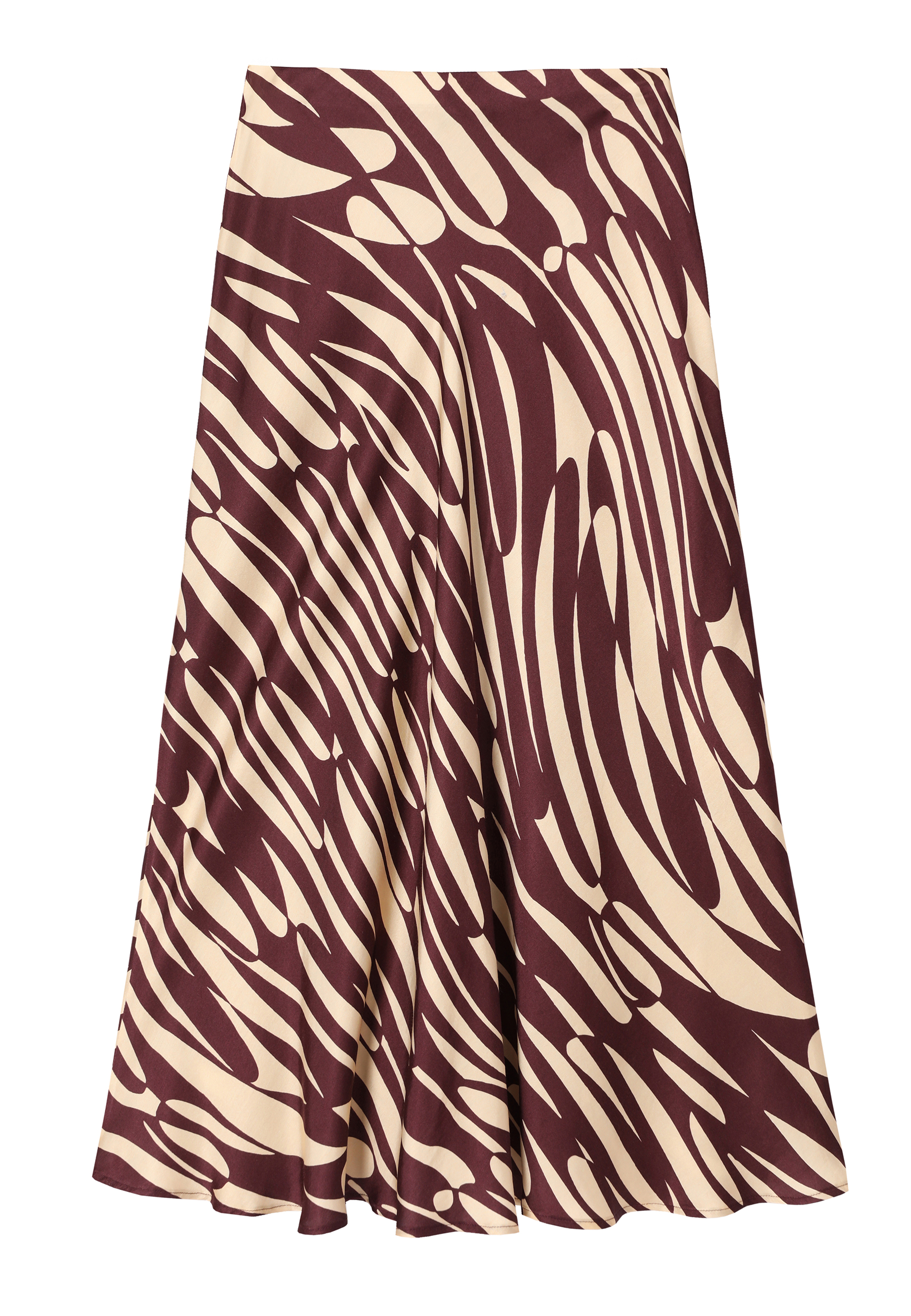 PATTERNED VISCOSE SATIN SKIRT - SATINI 5 MULTICOLOR 2