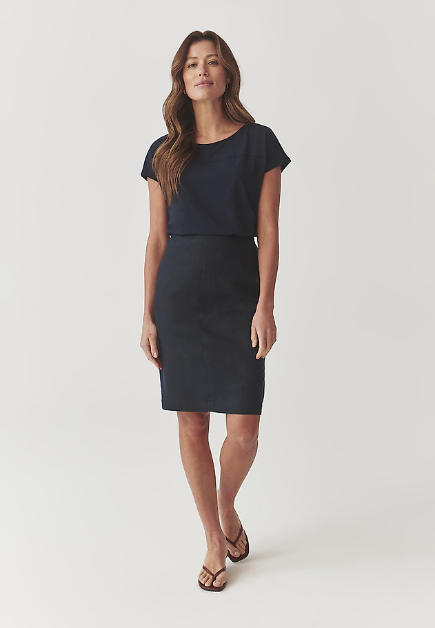 LADIES’ BLOUSE WITH MINI KIMONO SLEEVES - MANDINI LADIES’ BLOUSE WITH MINI KIMONO SLEEVES - MANDINI NAVY BLUE 2