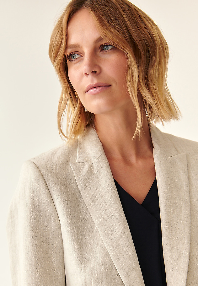 LINNEN LADIES' BLAZER LEMI LINNEN LADIES' BLAZER LEMI BEIGE 4