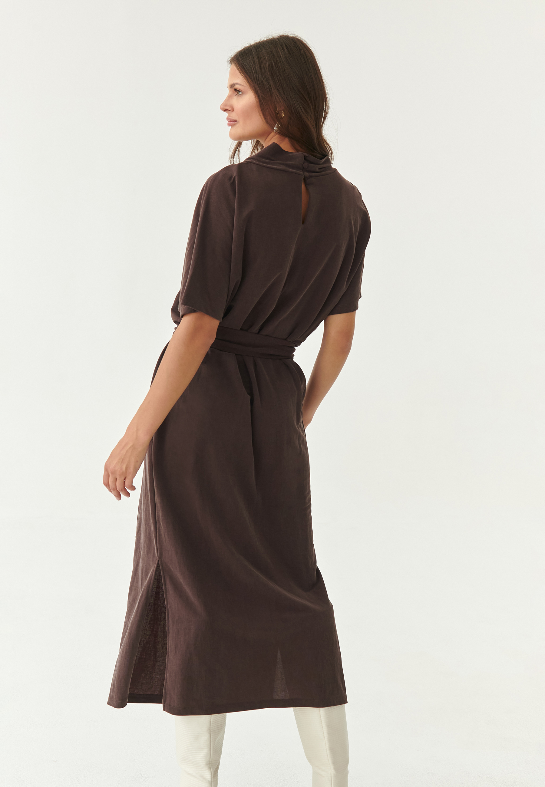 DAMSKA SUKIENKA MIDI Z WIĄZANIEM ZORKI