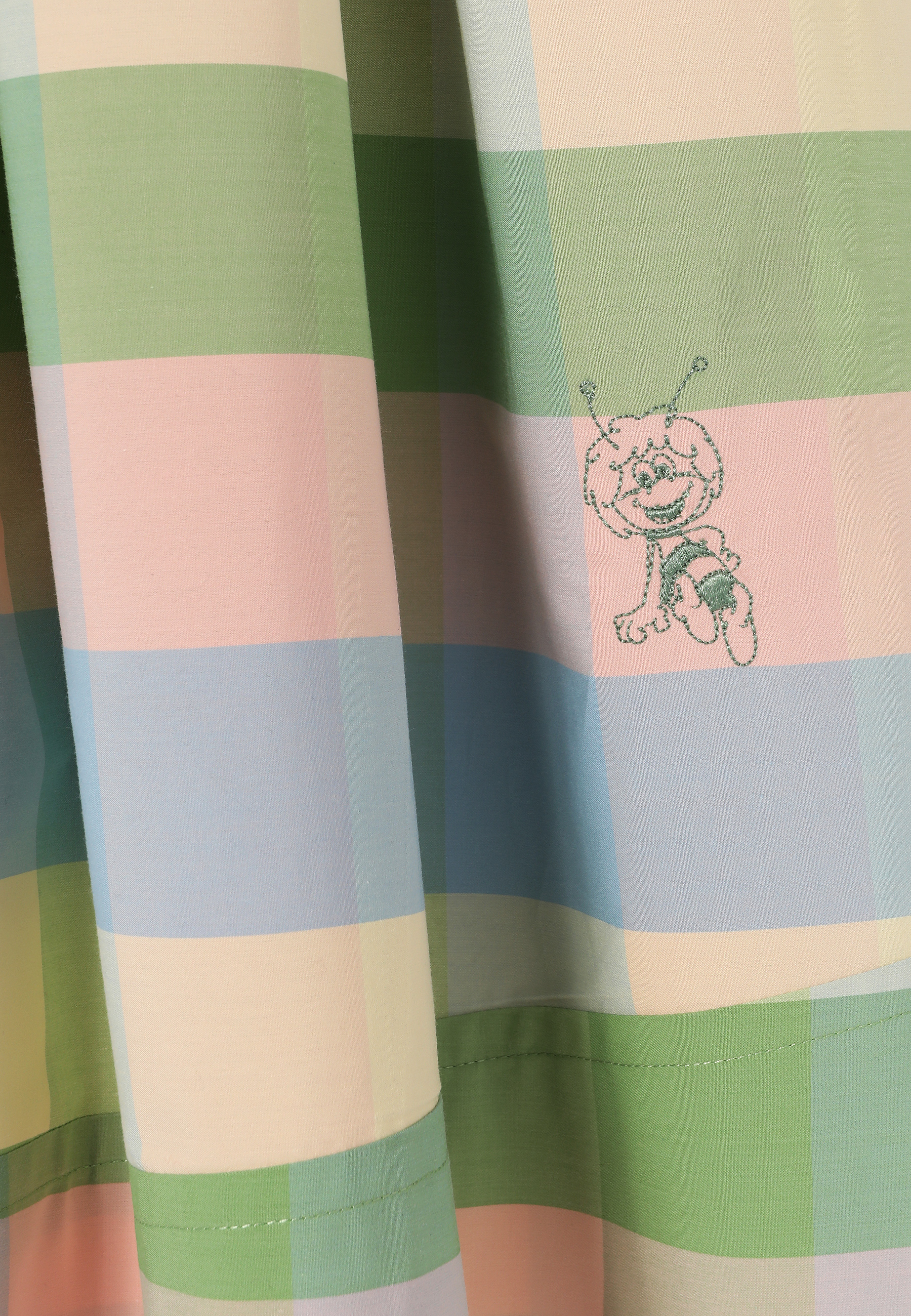 COTTON SKIRT WITH PASTEL CHECK PATTERN - TAFTIKO 3 GREY 2