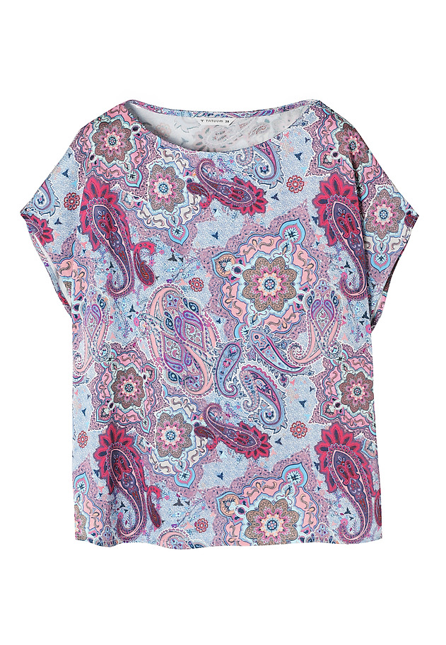 BLUZA IZ VISKOZNEGA SATENA Z VZORCEM - OMA BLUZA IZ VISKOZNEGA SATENA Z VZORCEM - OMA VEČBARVNA 8