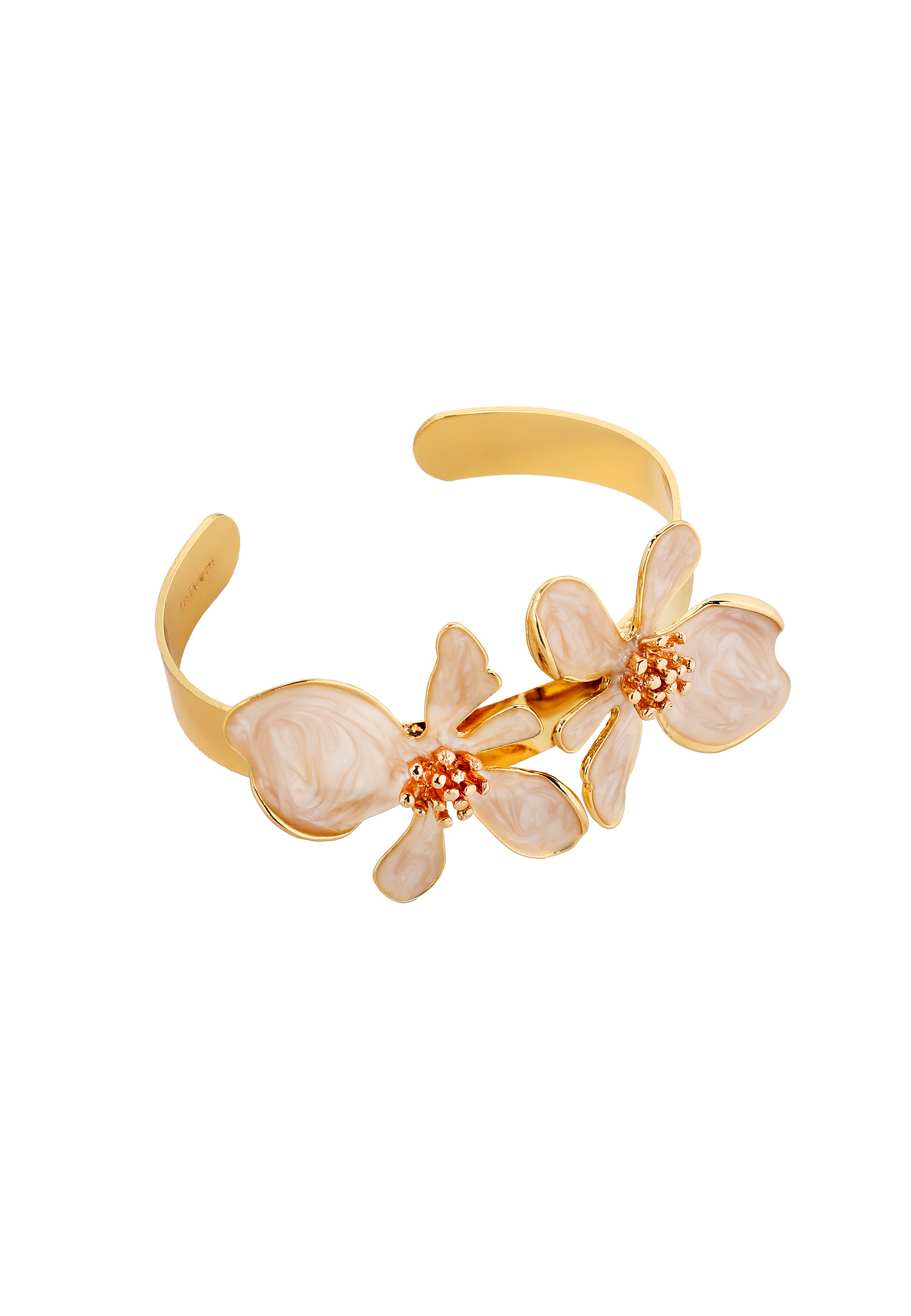 BRANSOLETKA Z KWIATOWYM MOTYWEM - GIRELLE ECRU 2