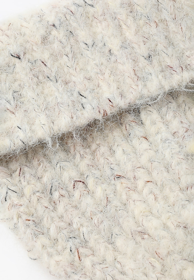 DÁMSKA PLETENÁ ČIAPKA BEANIE S MELANŽOVÝM VZOROM – MELI DÁMSKA PLETENÁ ČIAPKA BEANIE S MELANŽOVÝM VZOROM – MELI ECRU 2