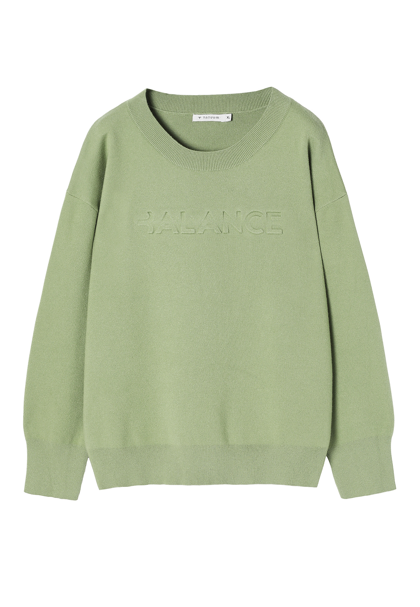 DÁMSKY SVETER S OKRÚHLYM VÝSTRIHOM – BALAMI DÁMSKY SVETER S OKRÚHLYM VÝSTRIHOM – BALAMI ZELENÁ 100952