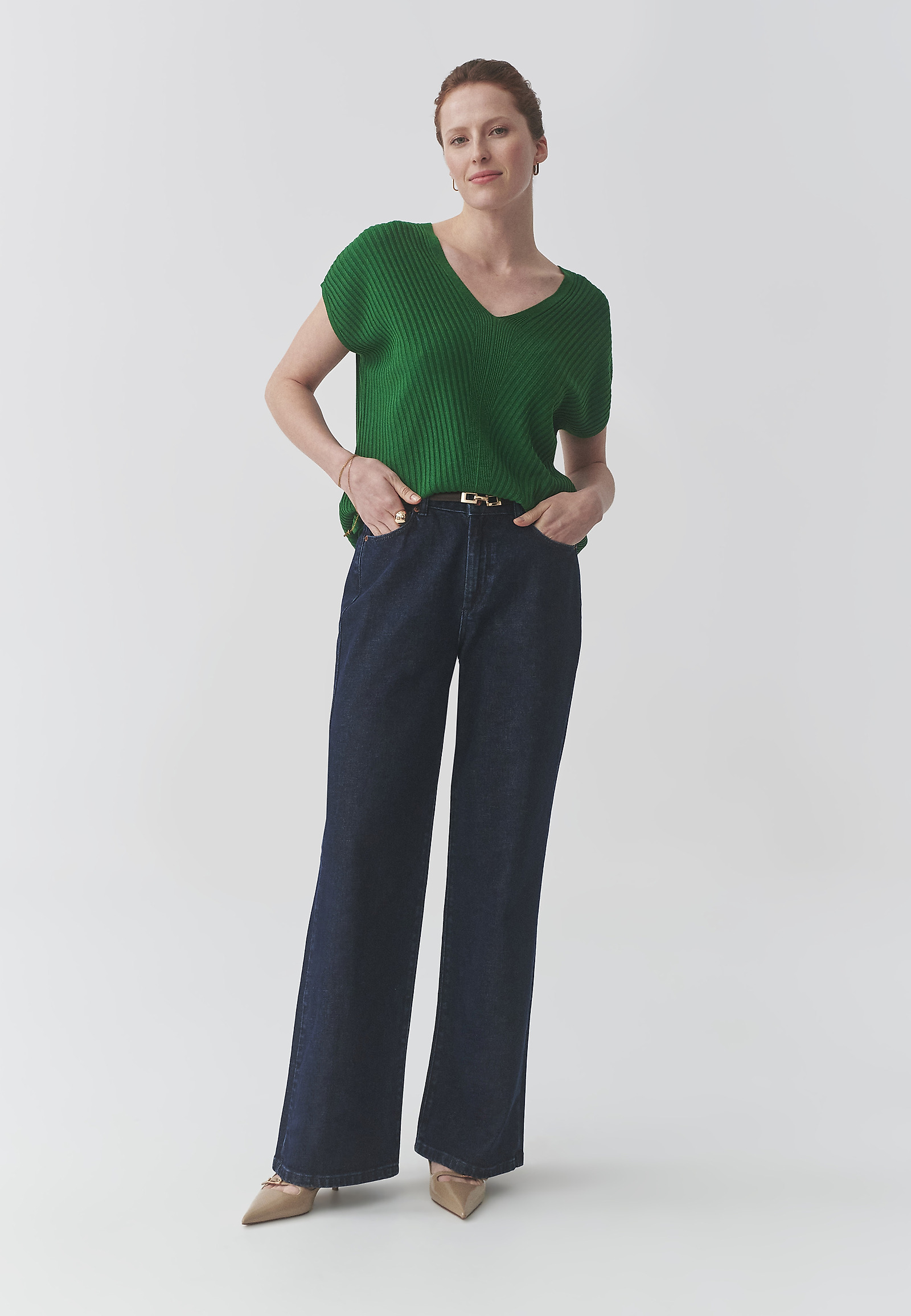 REBRASTA BLUZA IZ VISKOZNE PREJE - GERI REBRASTA BLUZA IZ VISKOZNE PREJE - GERI ZELENA 106574