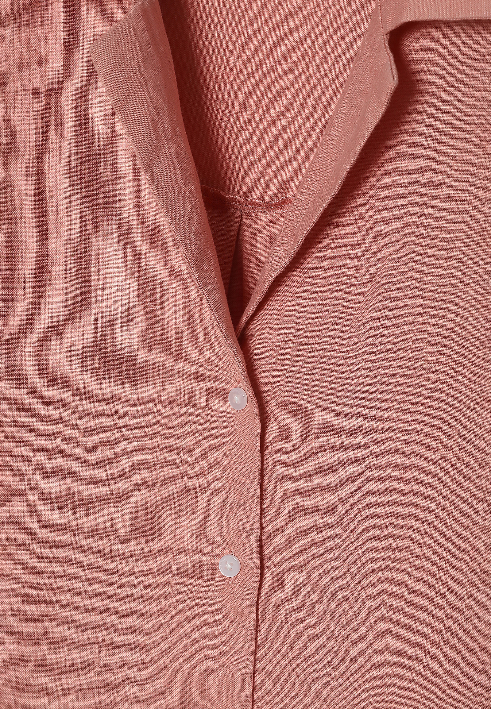 LNIANA KIMONOWA KOSZULA DAMSKA Z MINI RĘKAWKIEM - KIMO LNIANA KIMONOWA KOSZULA DAMSKA Z MINI RĘKAWKIEM - KIMO RÓŻOWY 106343