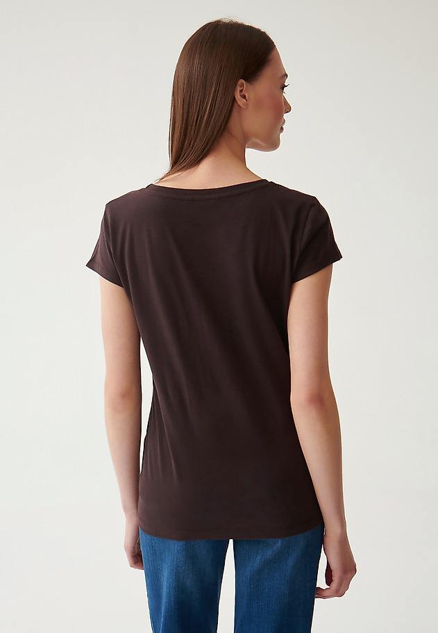 LADIES' T-SHIRT WITH PLANT PRINT ANTONIA 2 LADIES' T-SHIRT WITH PLANT PRINT ANTONIA 2 BRĄZOWY 4