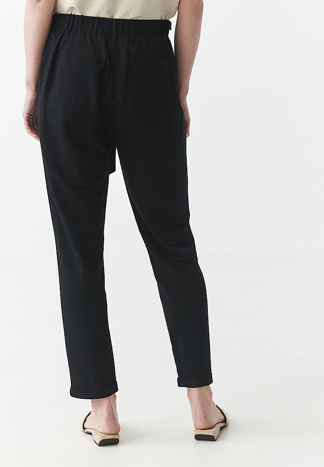KNITTED TROUSERS WITH STRAIGHT LEG - ZAMIRIA KNITTED TROUSERS WITH STRAIGHT LEG - ZAMIRIA CZARNY 4