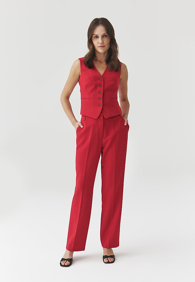 SUIT TROUSERS WITH STRAIGHT LEG — LANKA 1 SUIT TROUSERS WITH STRAIGHT LEG — LANKA 1 CZERWONY 2