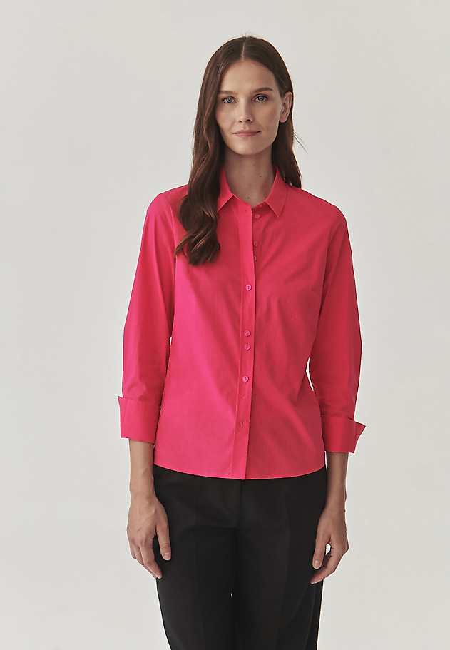 CLASSIC LADIES’ SHIRT WITH LONG SLEEVES AND WIDE CUFFS - ELIKO CLASSIC LADIES’ SHIRT WITH LONG SLEEVES AND WIDE CUFFS - ELIKO RÓŻOWY 3