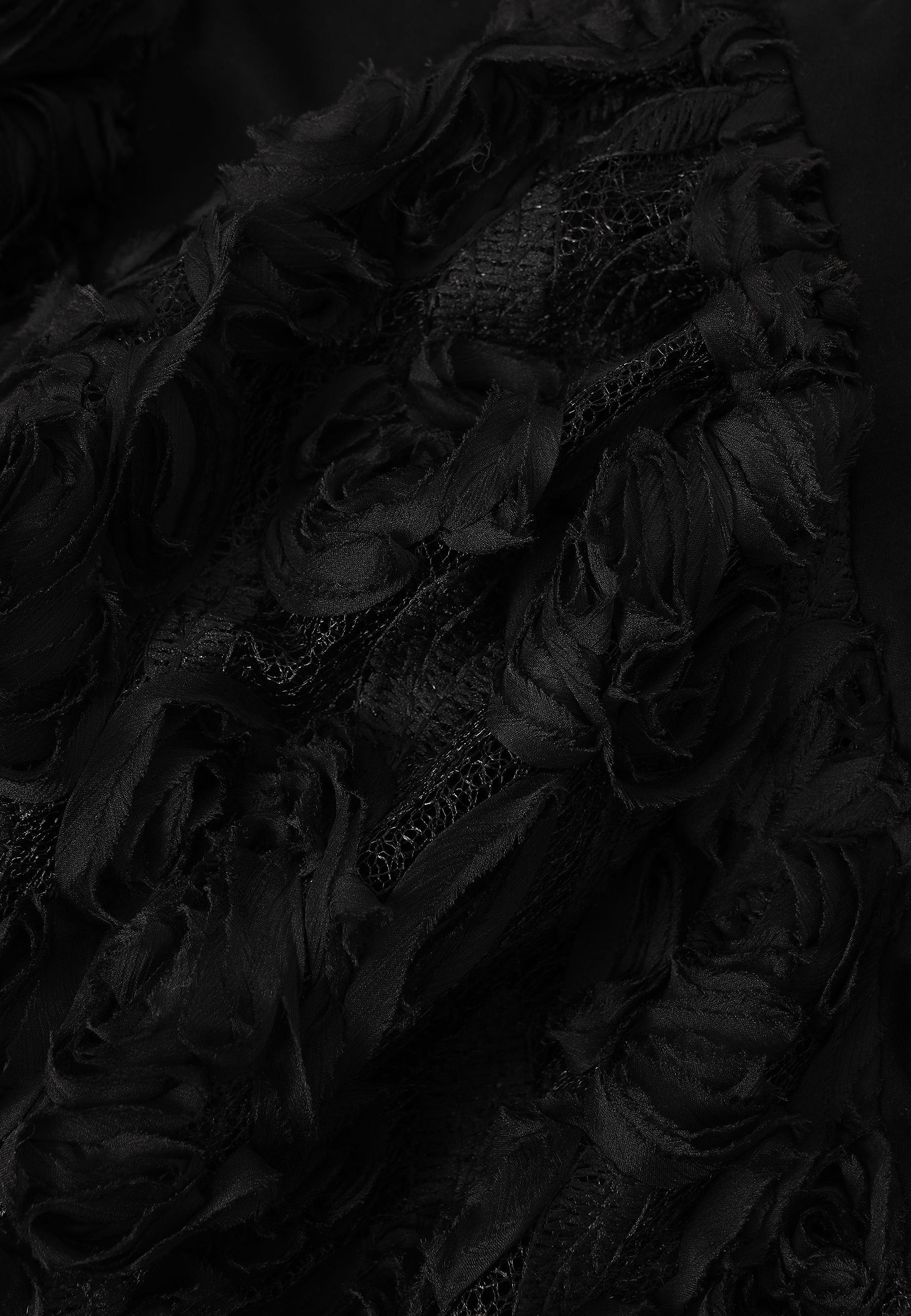 BAWEŁNIANA BLUZKA Z KWIATOWYMI APLIKACJAMI - MENORIA 1 CZARNY 2