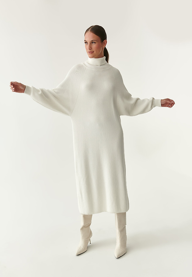 LADIES' KNITTED OVERSIZED DRESS RONESI LADIES' KNITTED OVERSIZED DRESS RONESI ECRU 3