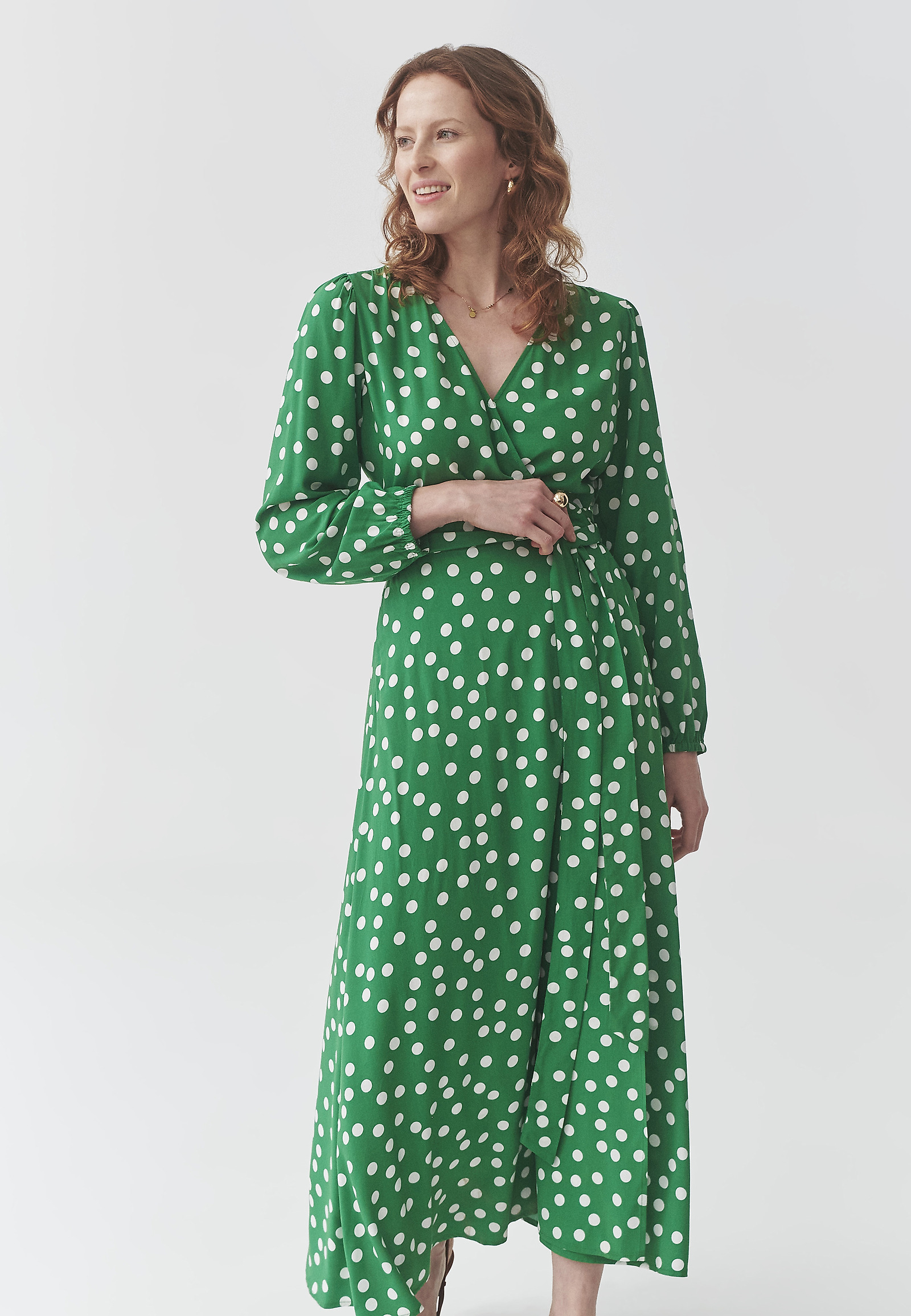 ROCHIE MAXI DIN VISCOZĂ, CU BULINE — SIA ROCHIE MAXI DIN VISCOZĂ, CU BULINE — SIA MULTICOLOR 106954