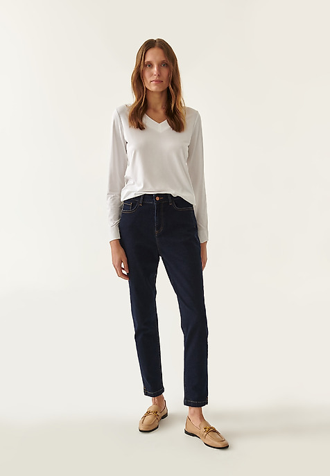 LADIES' DENIM JEANS RULKO NAVY BLUE 2
