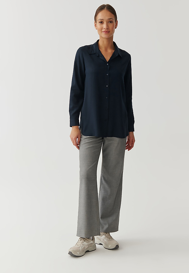 LADIES’ TUNIC-STYLE SHIRT - MALBA 1 LADIES’ TUNIC-STYLE SHIRT - MALBA 1 GRANATOWY 2