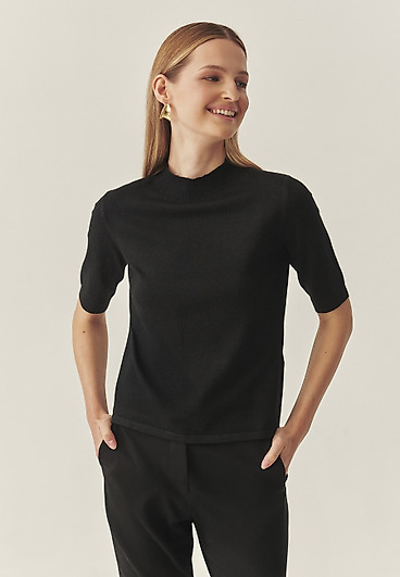 KLASYCZNY SWETER Z METALIZOWANYM WŁÓKNEM - LULU KLASYCZNY SWETER Z METALIZOWANYM WŁÓKNEM - LULU