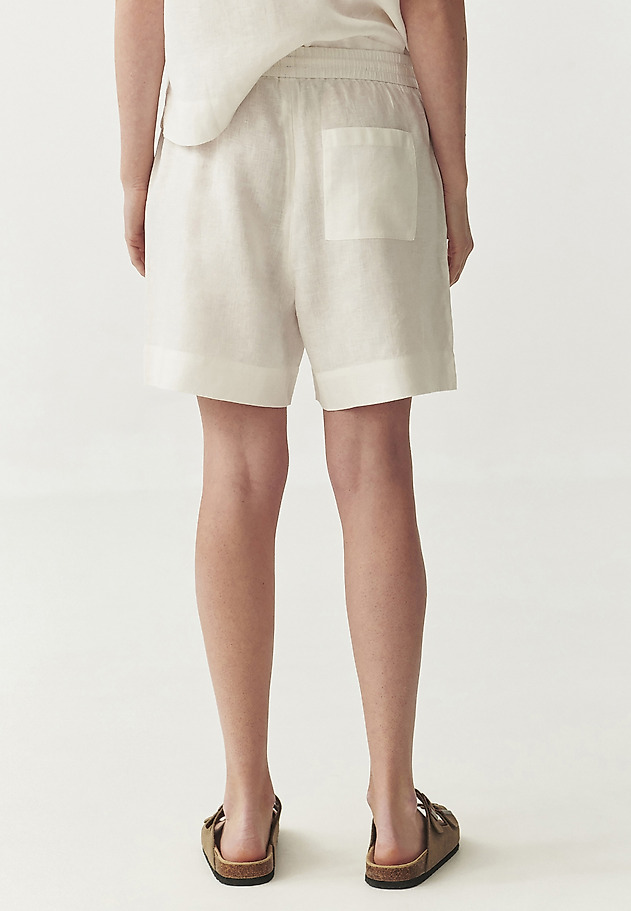 LINEN SHORTS WITH TIES - SEVILLA LINEN SHORTS WITH TIES - SEVILLA ECRU 3