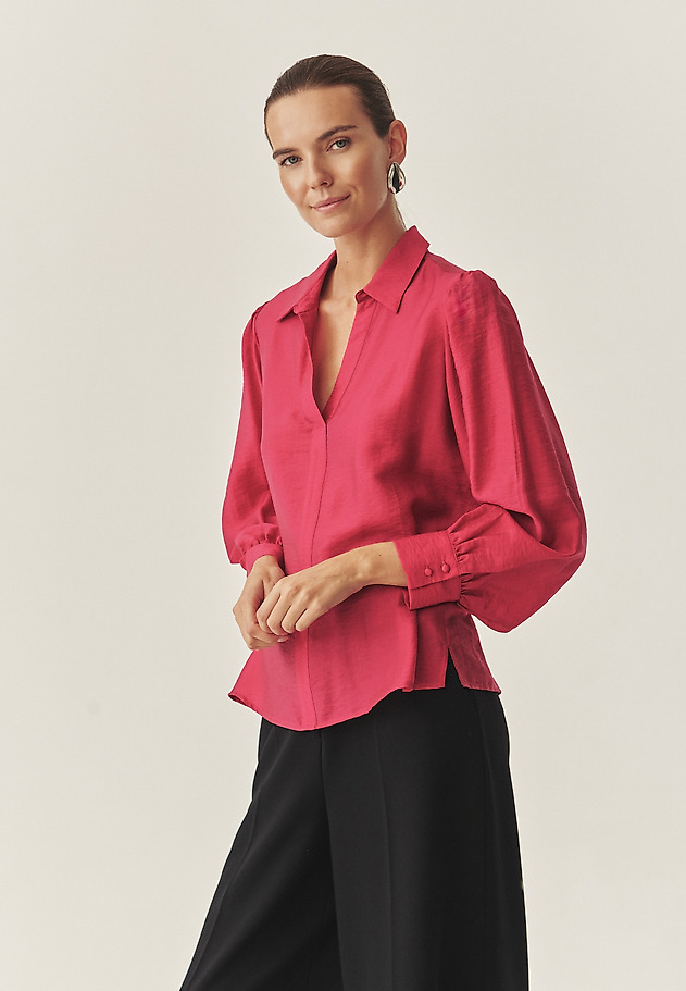 CREPE BLOUSE WITH VISCOSE - LANA CREPE BLOUSE WITH VISCOSE - LANA PINK 1