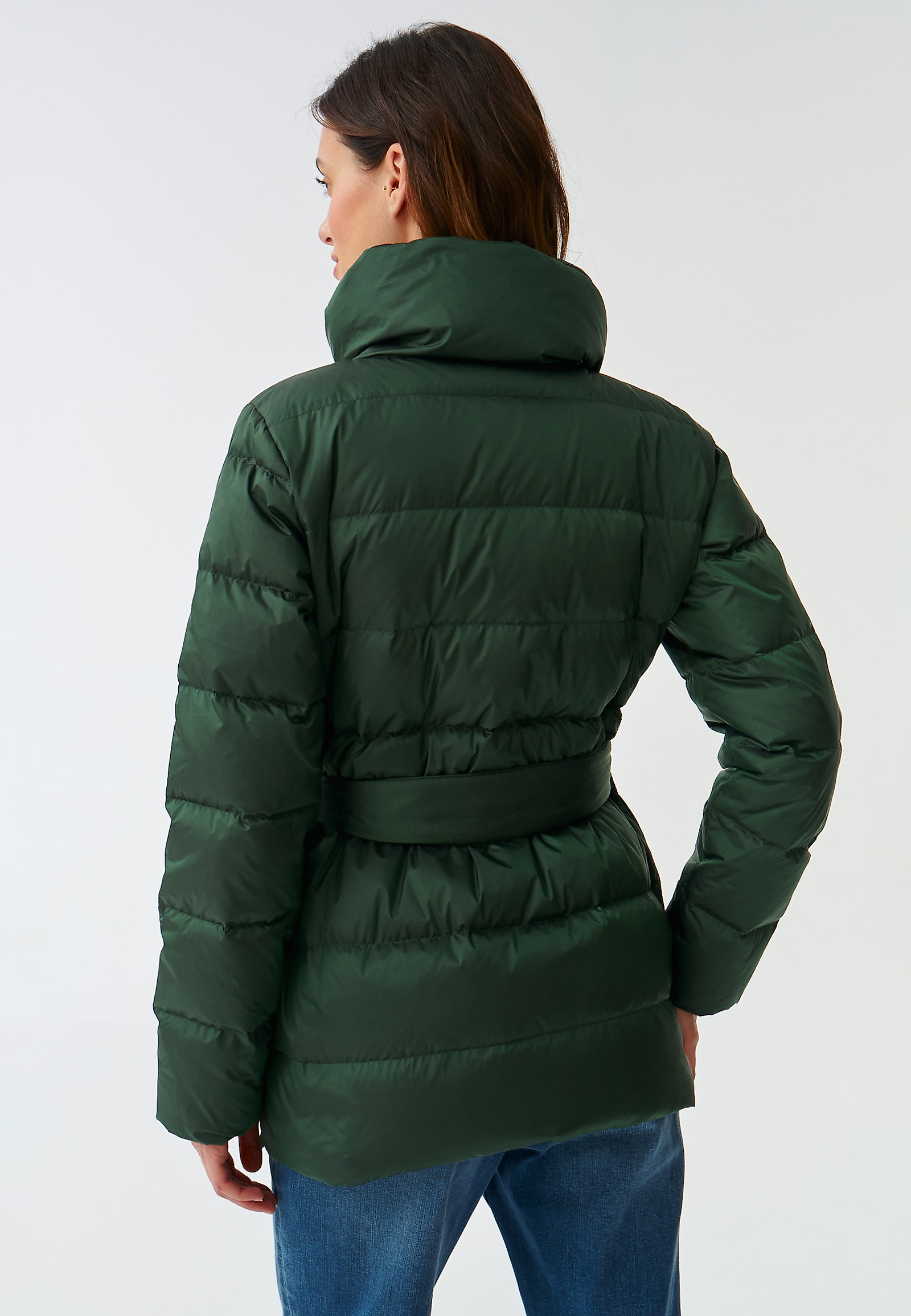 DAMSKA PUFFER JAKNA S KRAVATO ZOA DAMSKA PUFFER JAKNA S KRAVATO ZOA ZELENA 91497