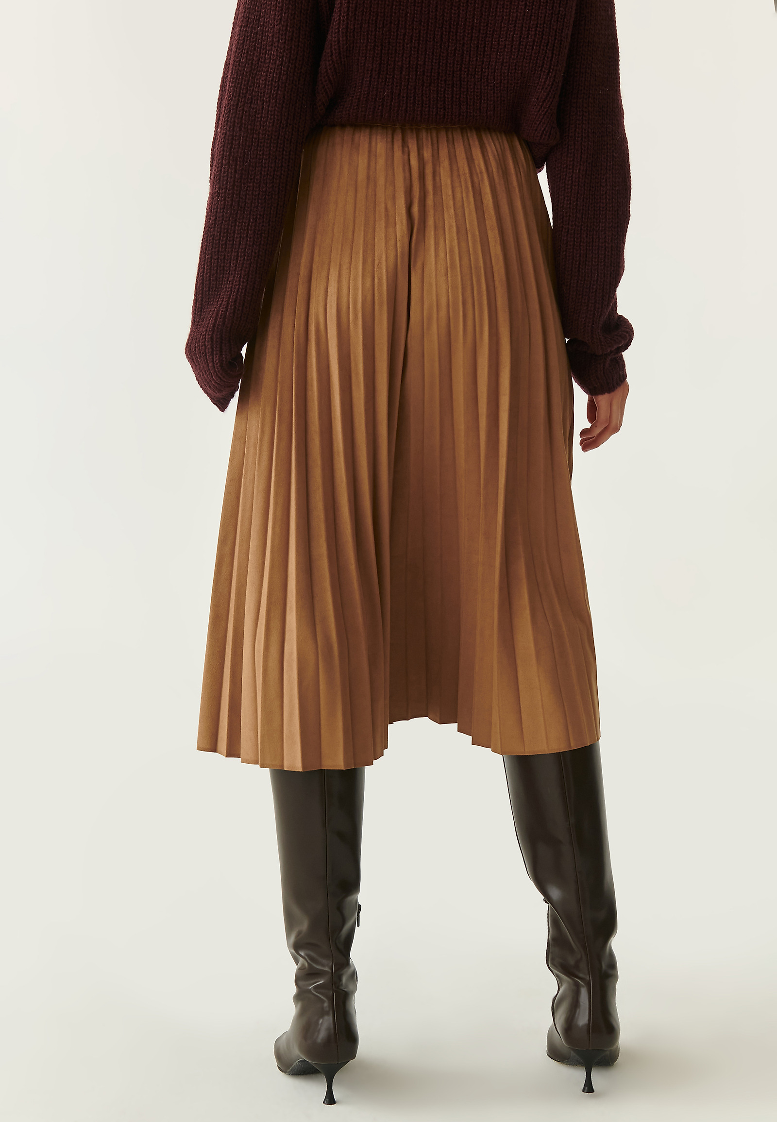 LADIES' PLEATED MIDI SKIRT ALMI 1 LADIES' PLEATED MIDI SKIRT ALMI 1 BEIGE 106257