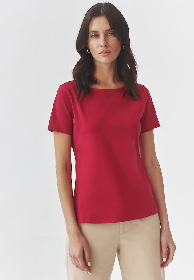 LADIES’ SHORT SLEEVED BLOUSE WITH SEAMLESS FINISH - MIKAJA 2 LADIES’ SHORT SLEEVED BLOUSE WITH SEAMLESS FINISH - MIKAJA 2 PINK 1