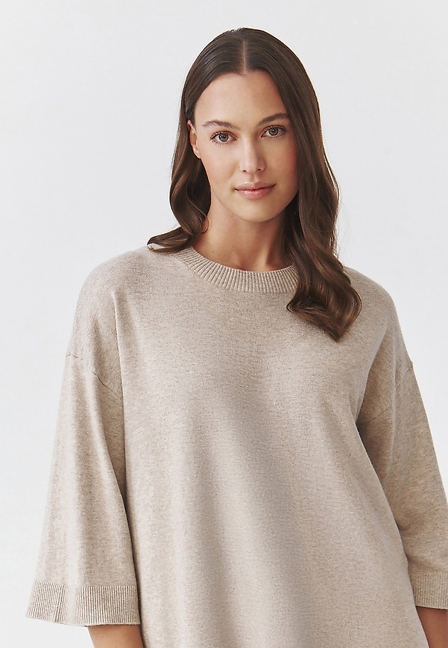 WIDE-SLEEVED DRESS MADE OF COTTON YARN — GLEN WIDE-SLEEVED DRESS MADE OF COTTON YARN — GLEN BEŻOWY 4