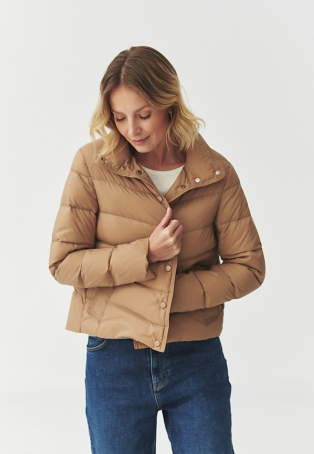 DOWN JACKET WITH STAND-UP COLLAR — MARONA DOWN JACKET WITH STAND-UP COLLAR — MARONA BEŻOWY 5