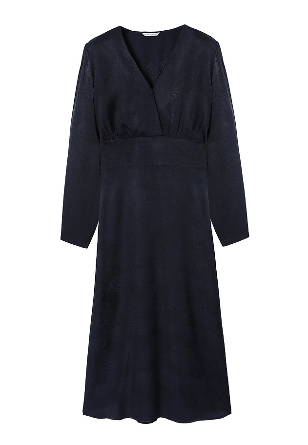 VISCOSE MIDI DRESS - TELIA 1 VISCOSE MIDI DRESS - TELIA 1 NAVY BLUE 7