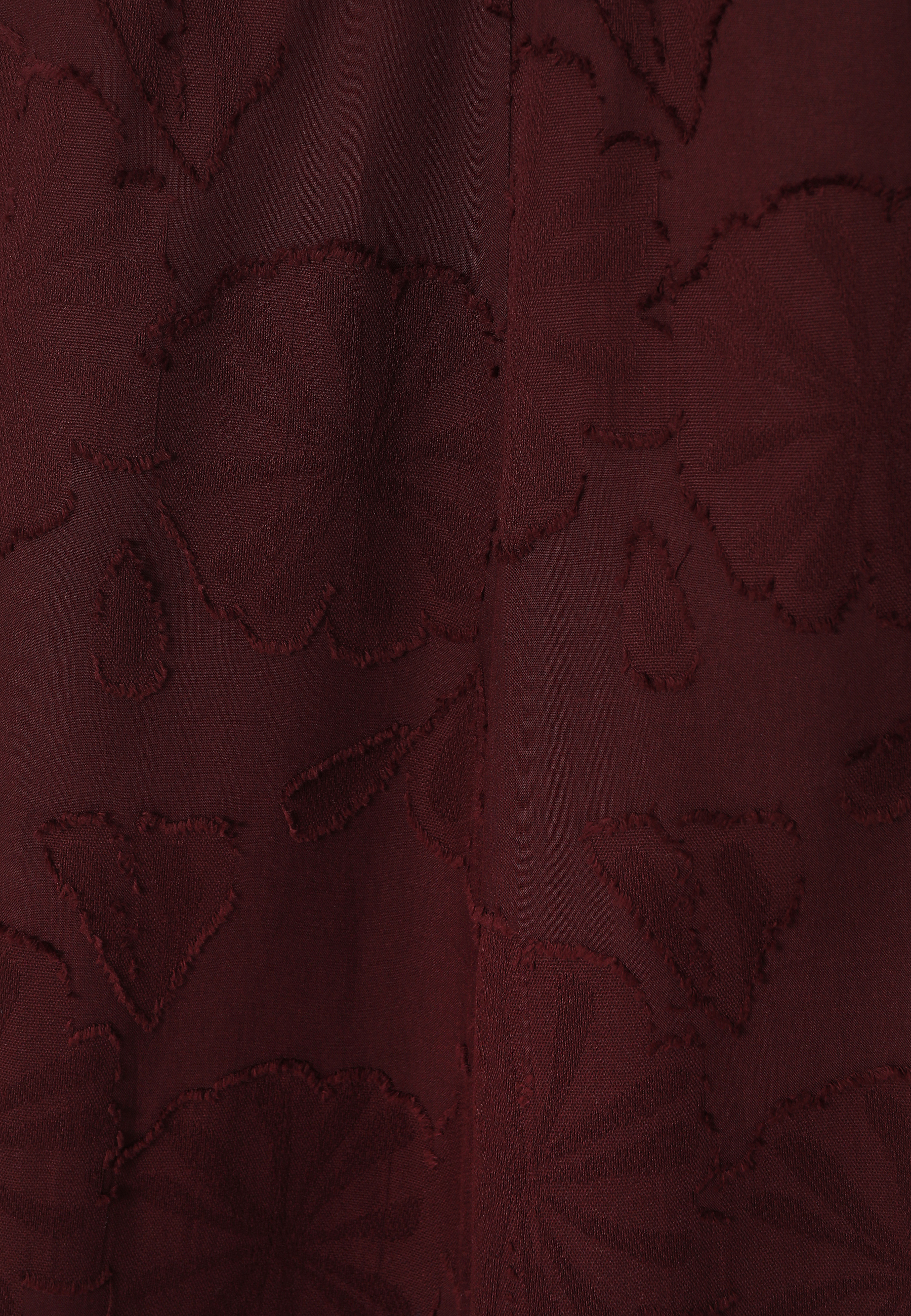 BAWEŁNIANA SUKIENKA MIDI Z KWIATOWYM HAFTEM - KAMI Z CZERWONY 2