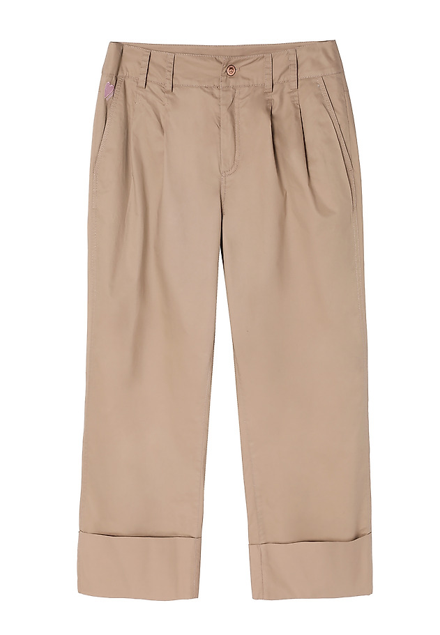 LADIES’ COTTON PANTS WITH STYLISH PLEATS - ERTO LADIES’ COTTON PANTS WITH STYLISH PLEATS - ERTO BEŻOWY 6