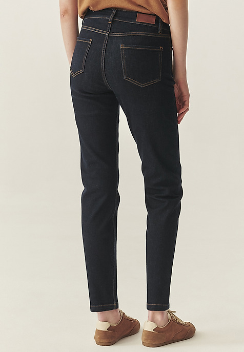 PANTALONI LUNGHI STRÂMT DIN DENIM - SAROS ALBASTRU 2