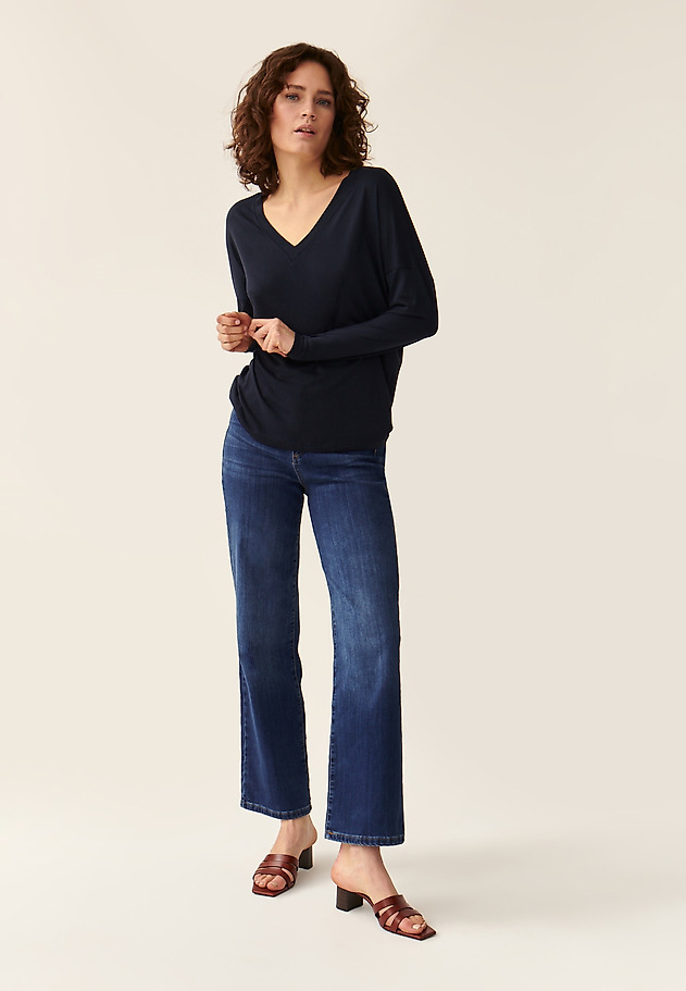 LADIES' KIMONO-LIKE BLOUSE SELENITA LADIES' KIMONO-LIKE BLOUSE SELENITA NAVY BLUE 2