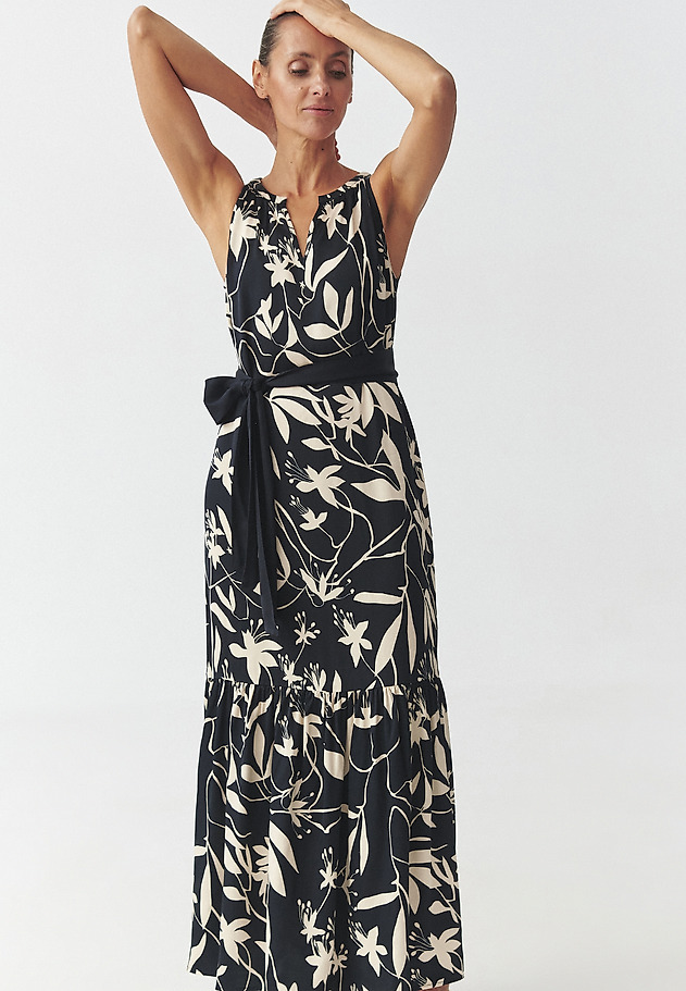 SATIN DRESS WITH HALTER NECKLINE — OROKONO SATIN DRESS WITH HALTER NECKLINE — OROKONO MULTIKOLOR 1