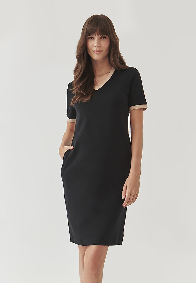 LADIES’ KNIT DRESS WITH SHORT SLEEVES - ELNA LADIES’ KNIT DRESS WITH SHORT SLEEVES - ELNA BLACK 4