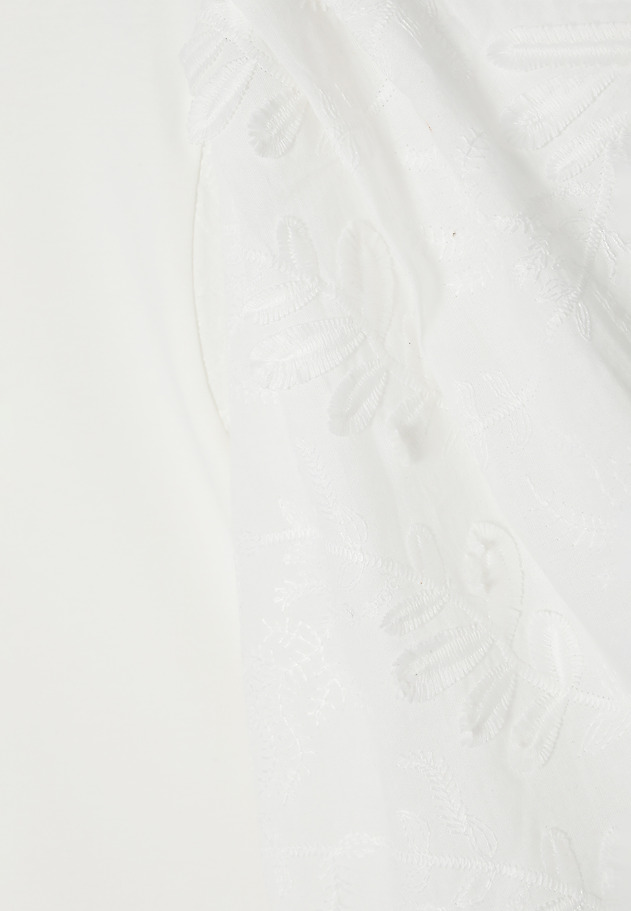 BLUZA Z ROKAVI IZ BIFEJA Z VEZENINO - KATHIA BLUZA Z ROKAVI IZ BIFEJA Z VEZENINO - KATHIA ECRU 5