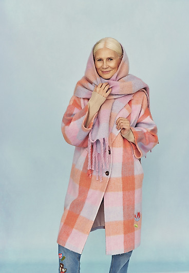 KOLOROWY PŁASZCZ Z WEŁNĄ - MISIOLA KOLOROWY PŁASZCZ Z WEŁNĄ - MISIOLA