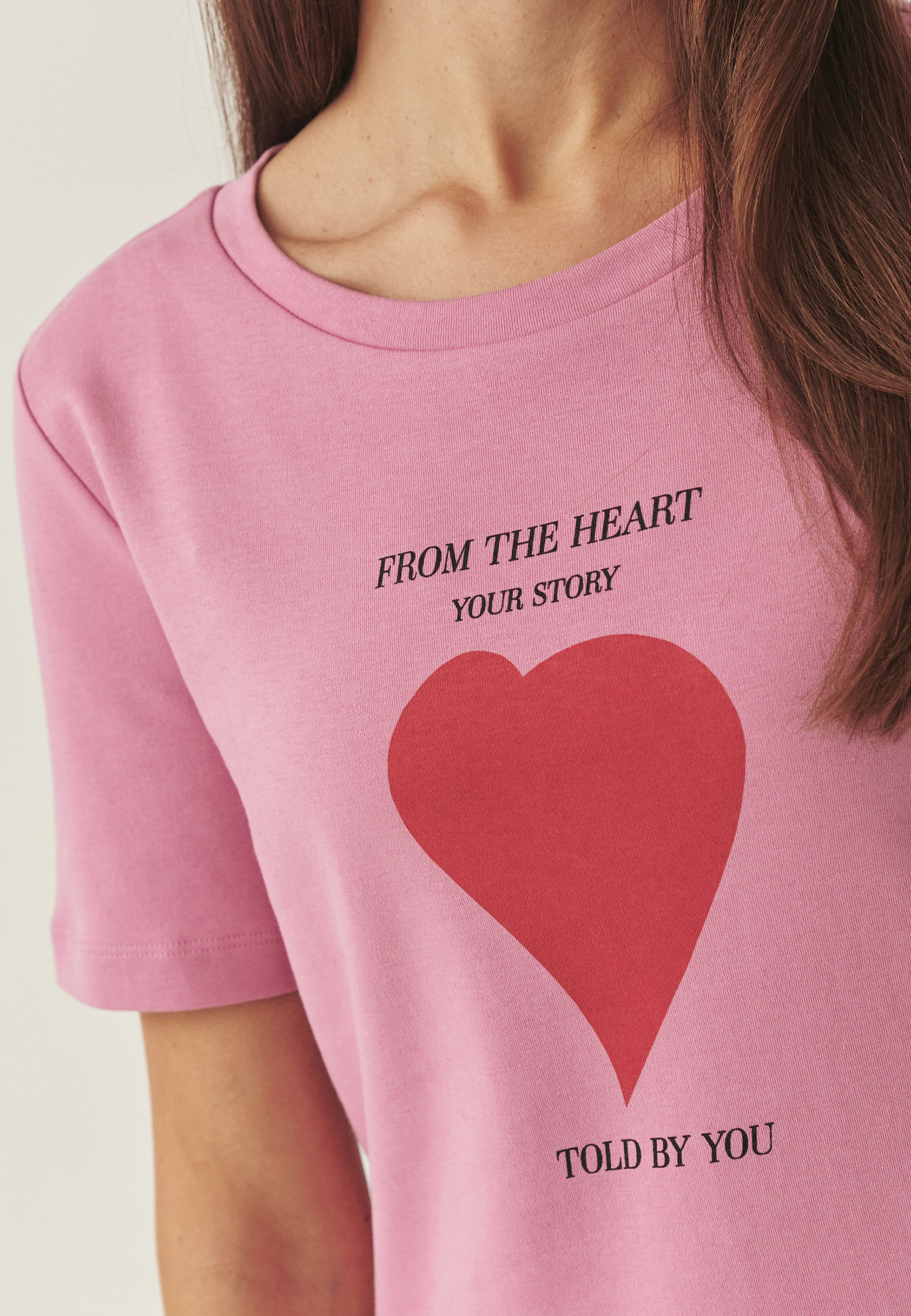 BAWEŁNIANY T-SHIRT Z NADRUKIEM I SEKRETNĄ WSZYWKĄ - AJMIRJA 2 RÓŻOWY 2