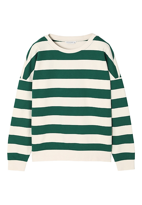 LADIES' CROSS-STRIPED KNITTED SWEATSHIRT — CANDY 1 MULTICOLOR 2