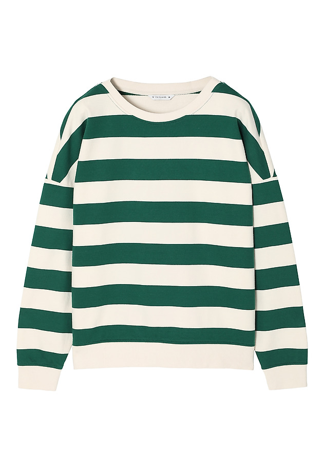 LADIES' CROSS-STRIPED KNITTED SWEATSHIRT — CANDY 1 LADIES' CROSS-STRIPED KNITTED SWEATSHIRT — CANDY 1 MULTIKOLOR 8