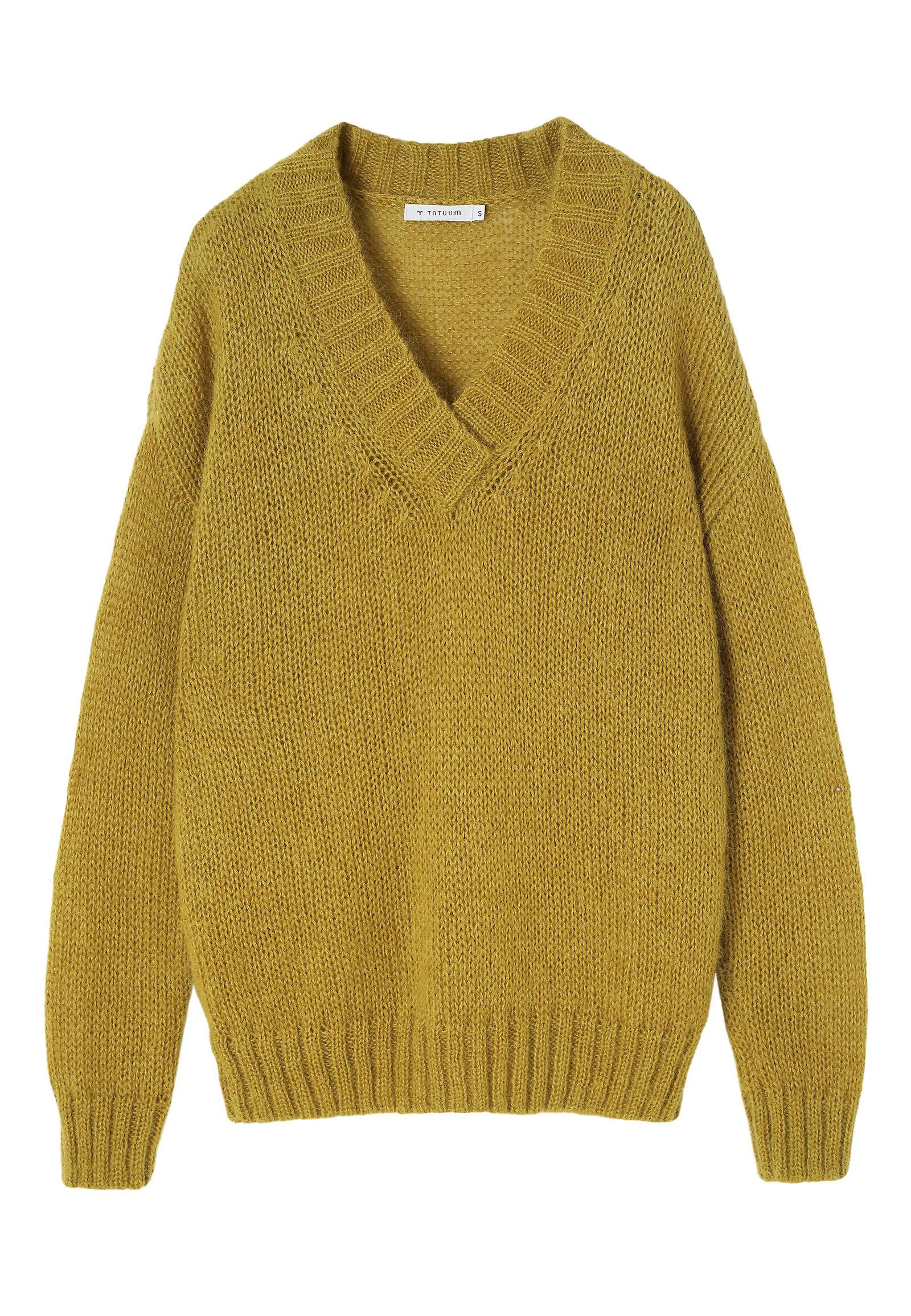 CASUALOWY SWETER Z WEŁNĄ I MOHEREM - MAI 1 CASUALOWY SWETER Z WEŁNĄ I MOHEREM - MAI 1 ZIELONY 115809