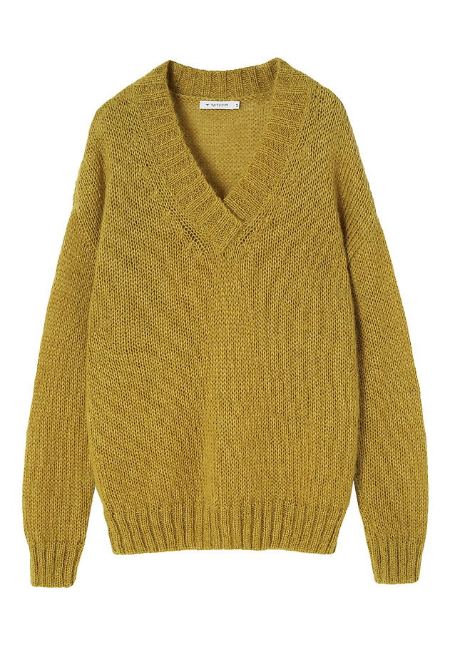 CASUALOWY SWETER Z WEŁNĄ I MOHEREM - MAI 1 CASUALOWY SWETER Z WEŁNĄ I MOHEREM - MAI 1 ZIELONY 4