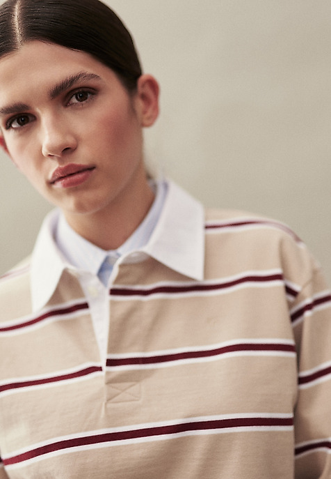 BAWEŁNIANA BLUZA Z KOŁNIERZYKIEM - HAILEY BAWEŁNIANA BLUZA Z KOŁNIERZYKIEM - HAILEY