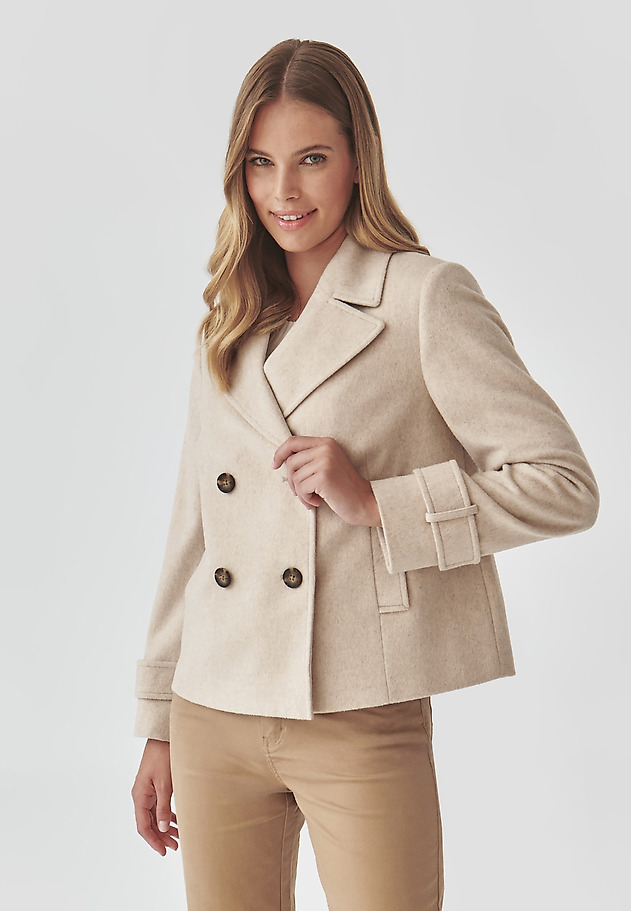 LADIES’ DOUBLE-BREASTED JACKET - MELFA LADIES’ DOUBLE-BREASTED JACKET - MELFA ECRU 1