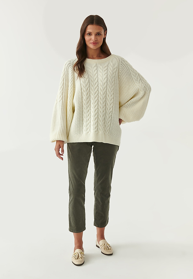 LADIES' KNITTED PULLOVER SAMOLO LADIES' KNITTED PULLOVER SAMOLO ECRU 4