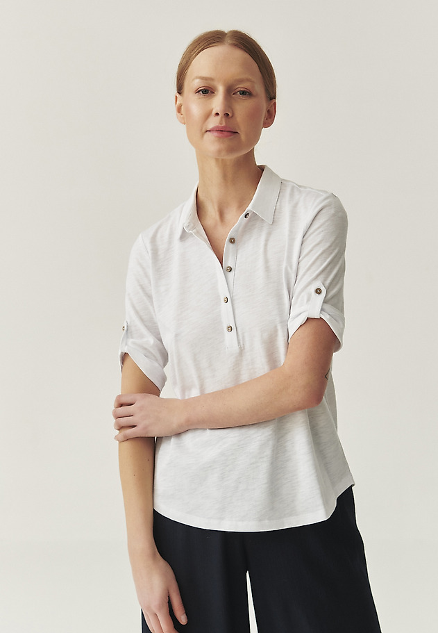 COTTON BLOUSE - FENIKA COTTON BLOUSE - FENIKA BIAŁY 1